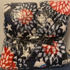 Vera Bradley Throw Blanket in Red White & Blossoms
